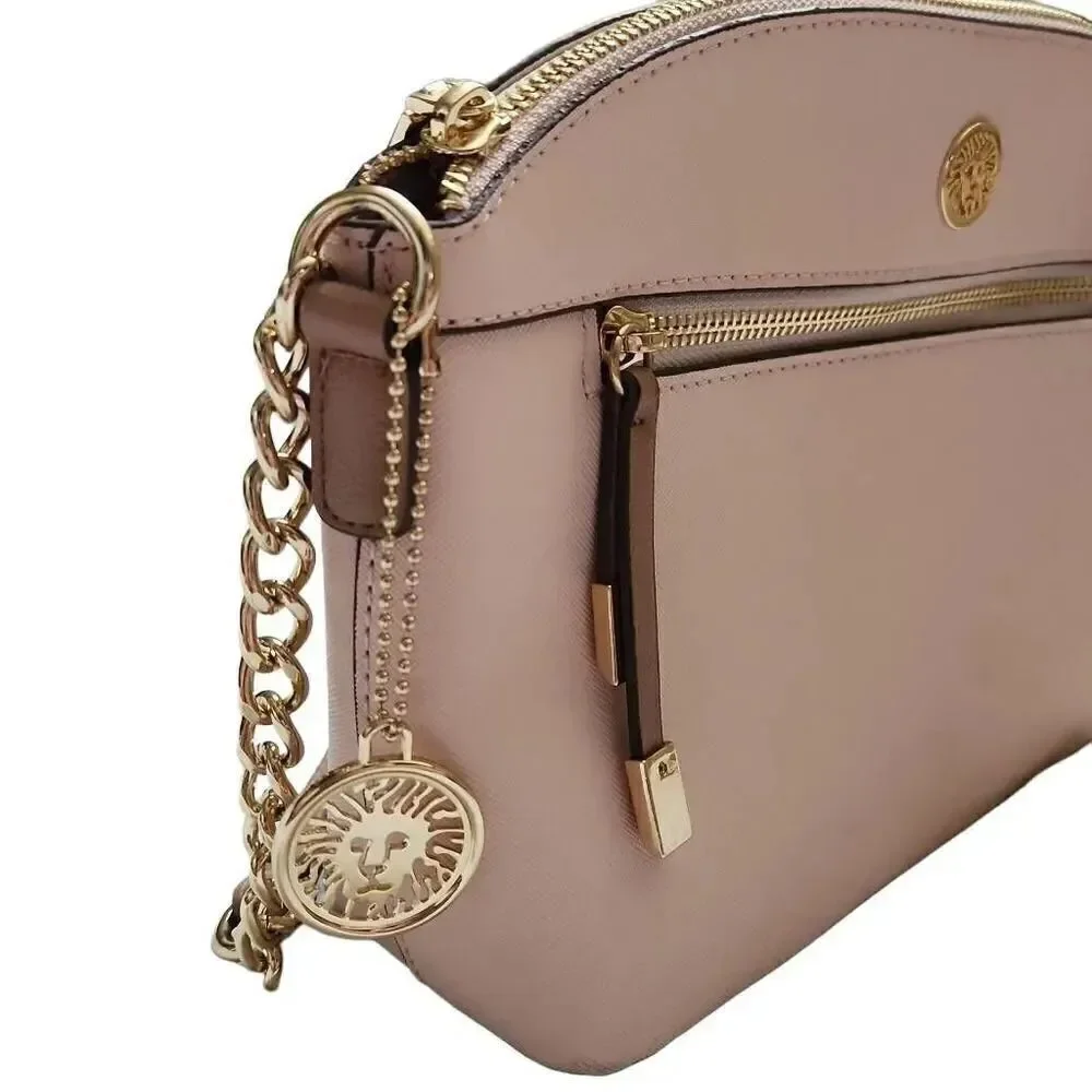Anne Klein Ladies Pink, Gold & Tan Shoulder Bag